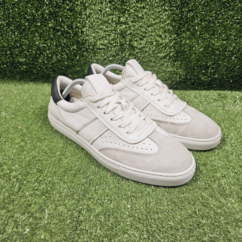 Greats Brooklyn Charlie White Leather Low Top Casual Sneakers Mens Size 9.5